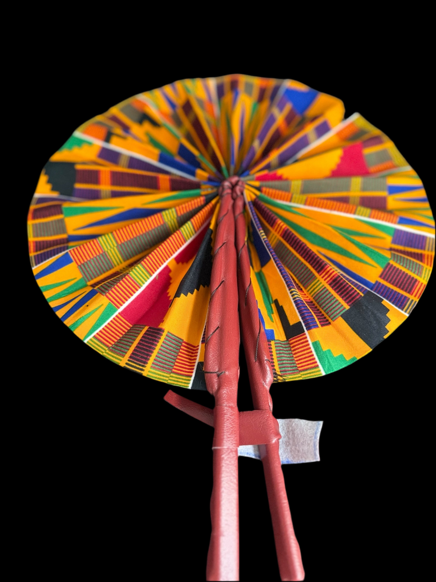 Ankara Fans With Red Handle