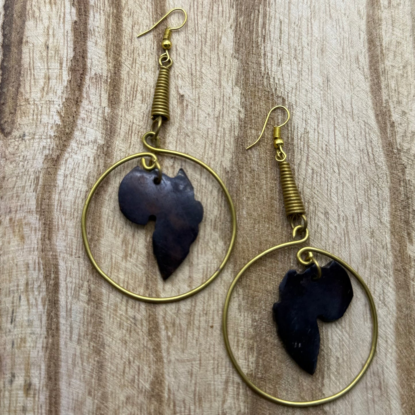 Golden Silhouette Hoop Earrings