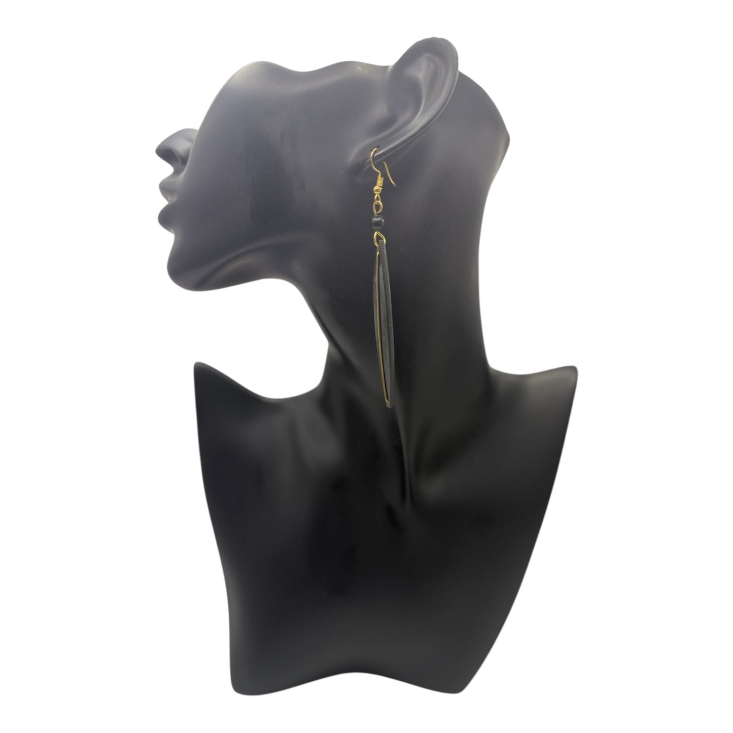 Midnight Taper Horn Earrings