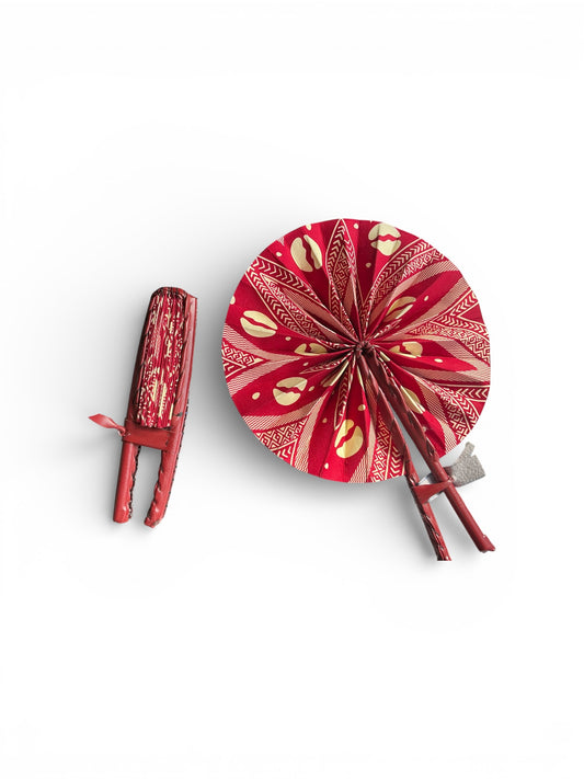 Ashanti Ankara & Leather Fan
