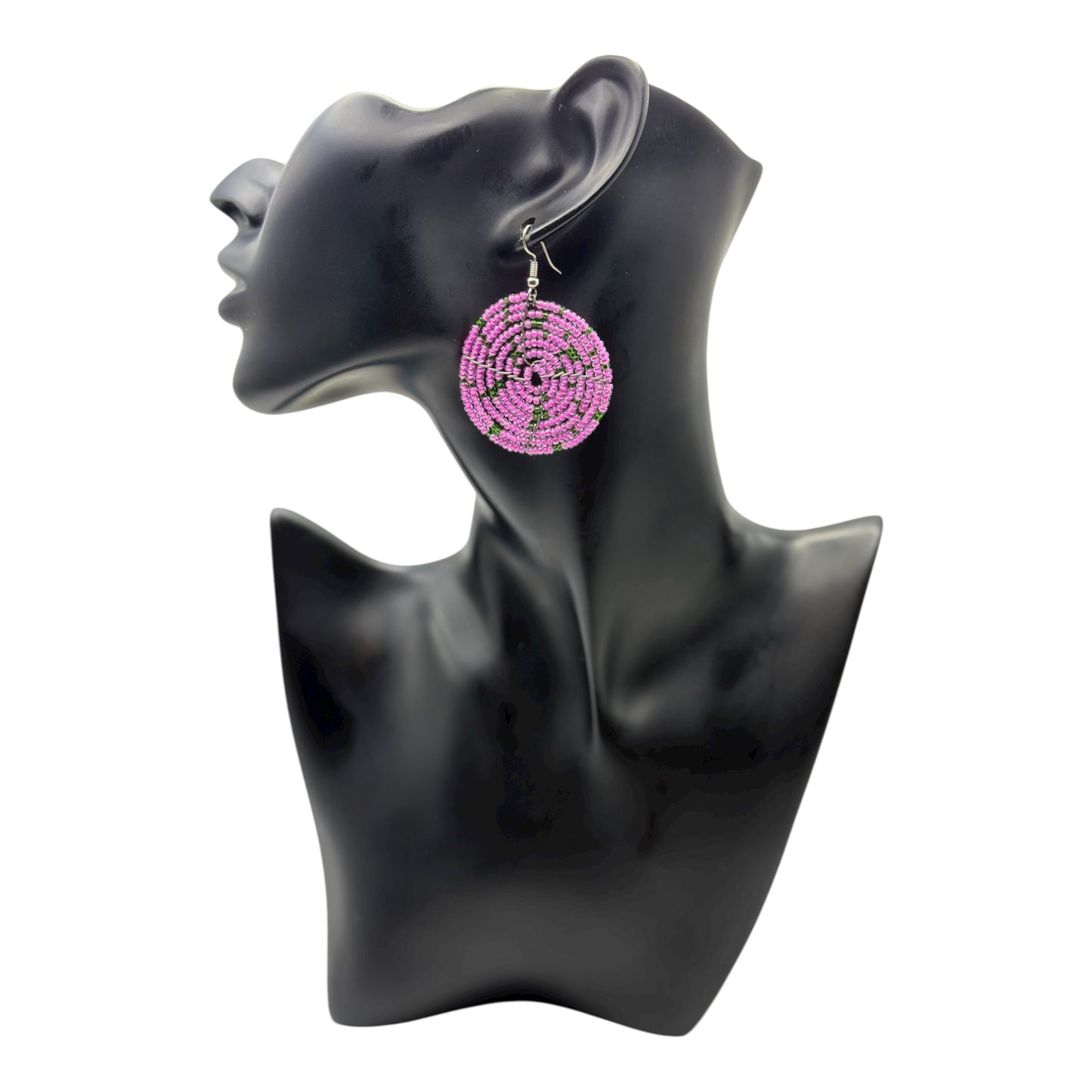 Beaded Circles- With Colored Dots