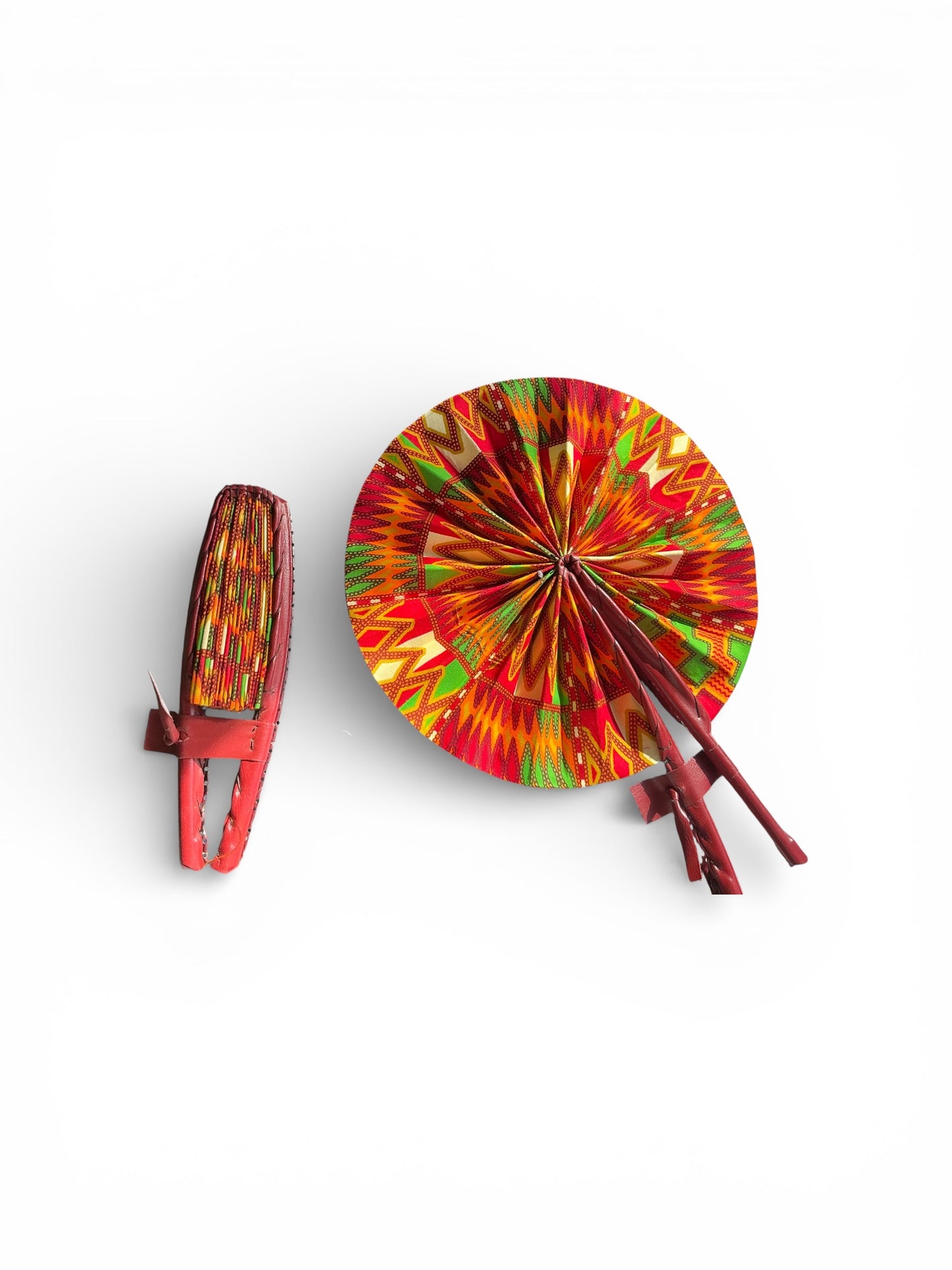 Elmina Ankara & Leather Fan