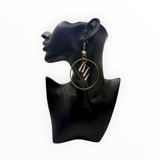 Zebra Muse Hoop Earrings
