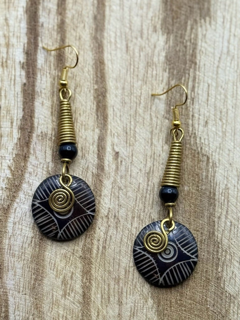 Zulu Sun Spiral Earrings