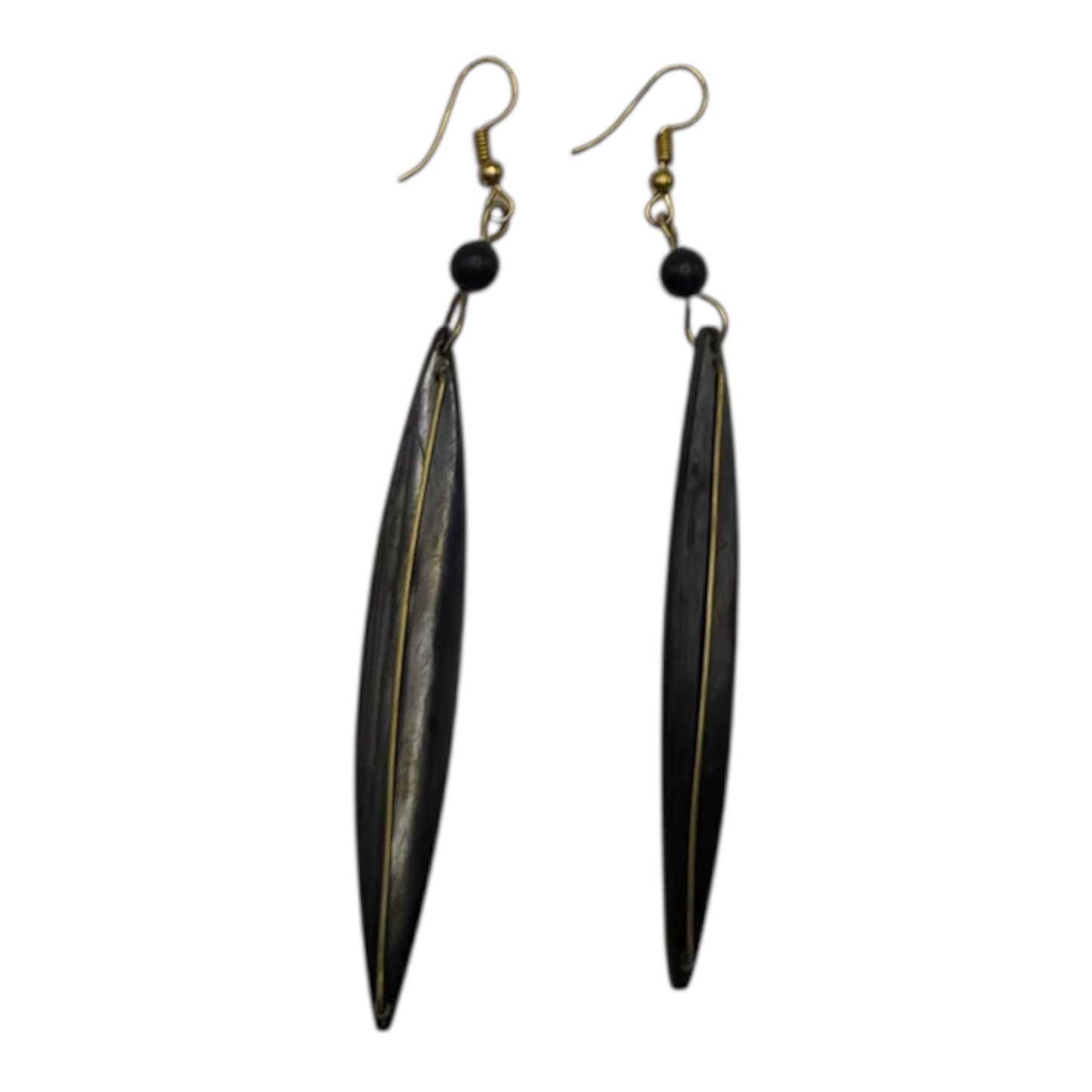 Midnight Taper Horn Earrings