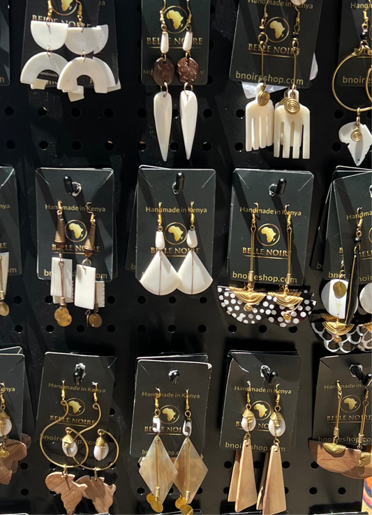 Brass and Bone Earrings