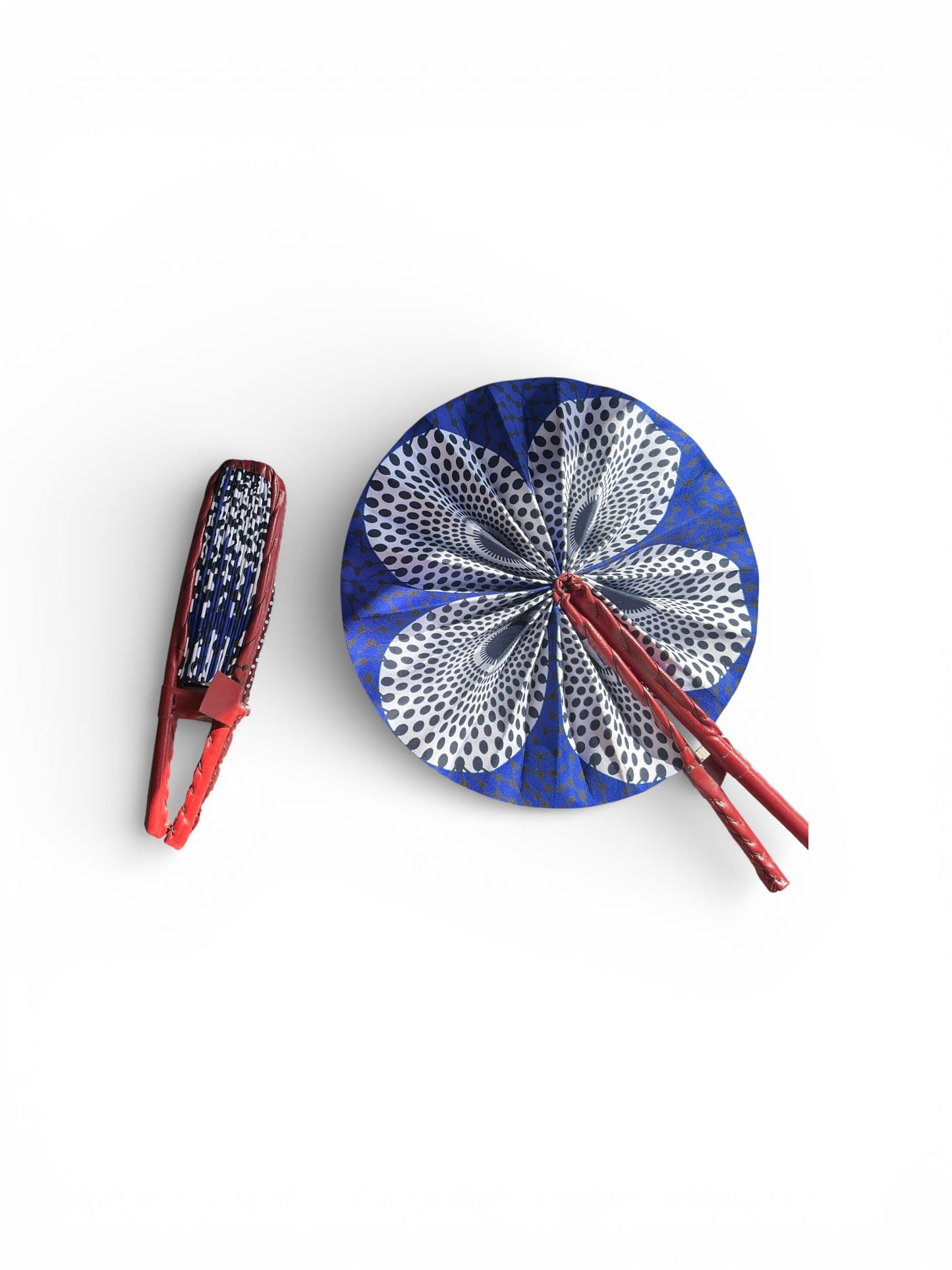 Cape Coast Ankara & Leather Fan