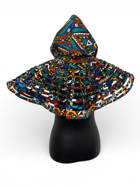 Ankara Hooded Capelet