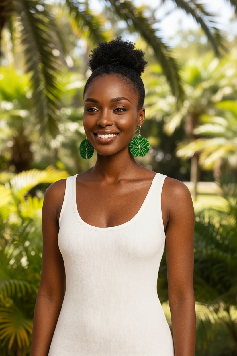 Beaded Circles Available in multiple colors)