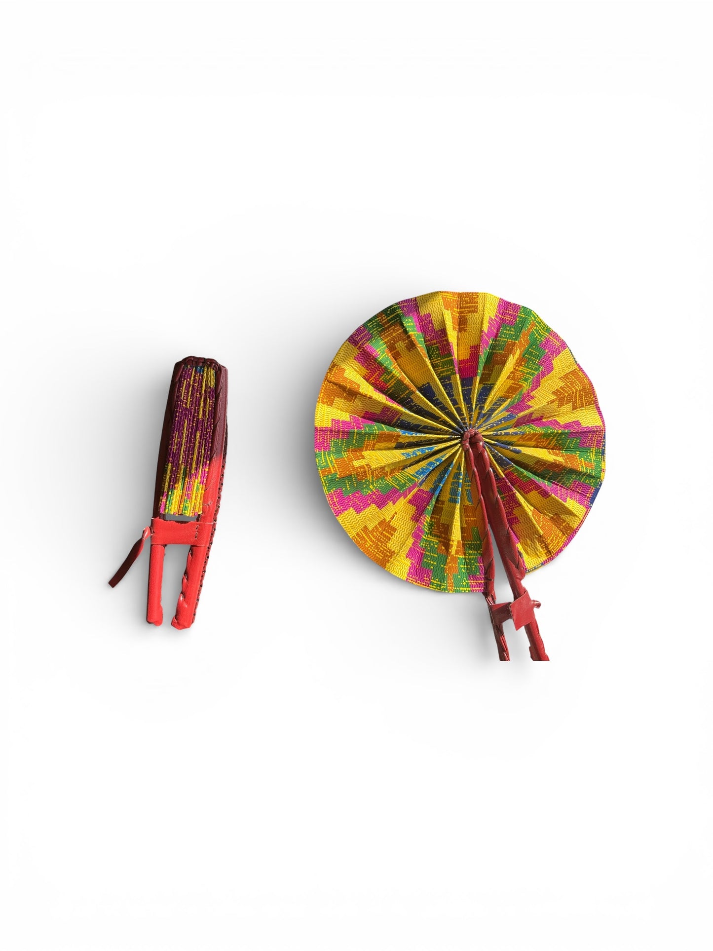Accra-Leather and Ankara Fan