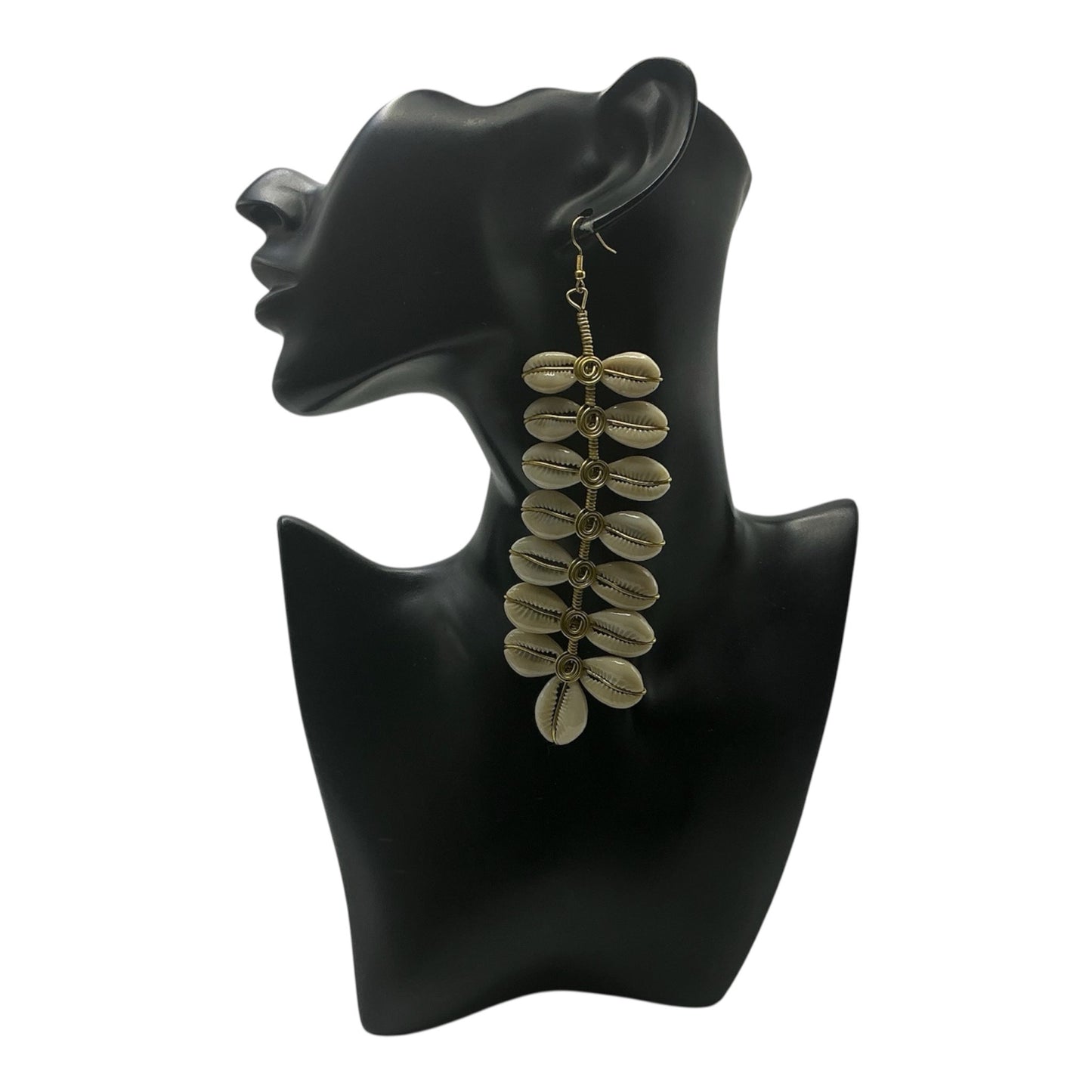 Cowrie Cascade Statement Earrings