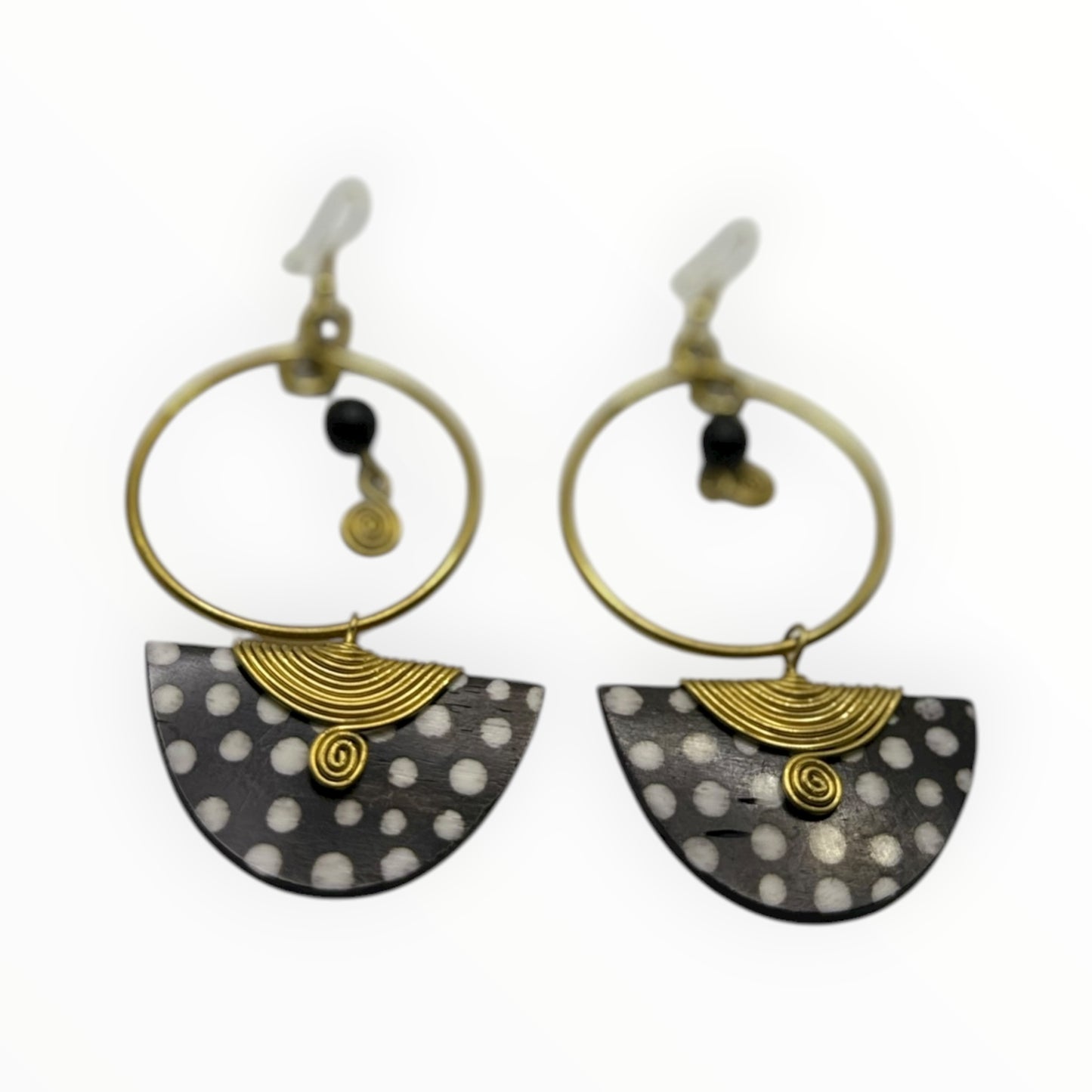 Kisiwa Dotted Crescent Earrings