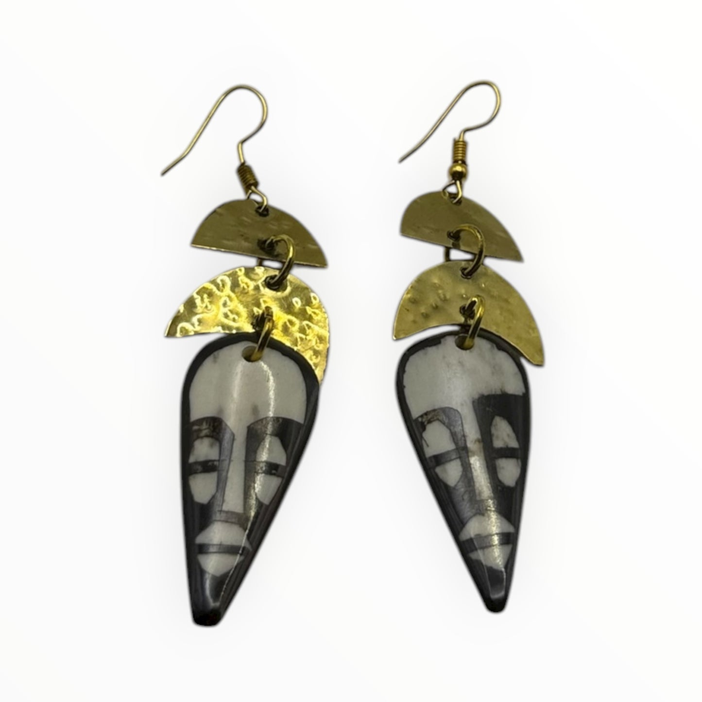 Queen Mother Mask Statement Earring