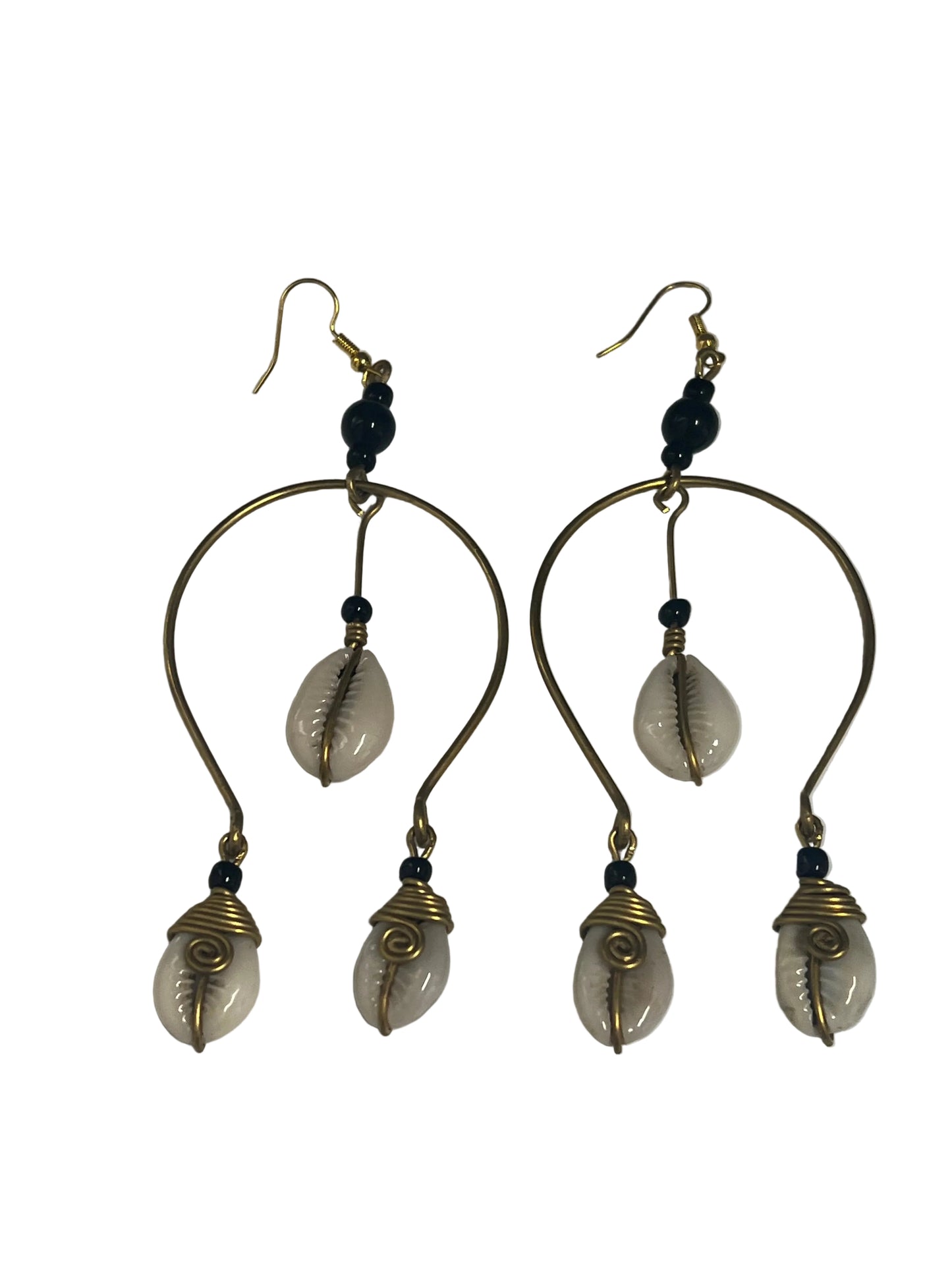Cowrie Harmony Statement Earrings
