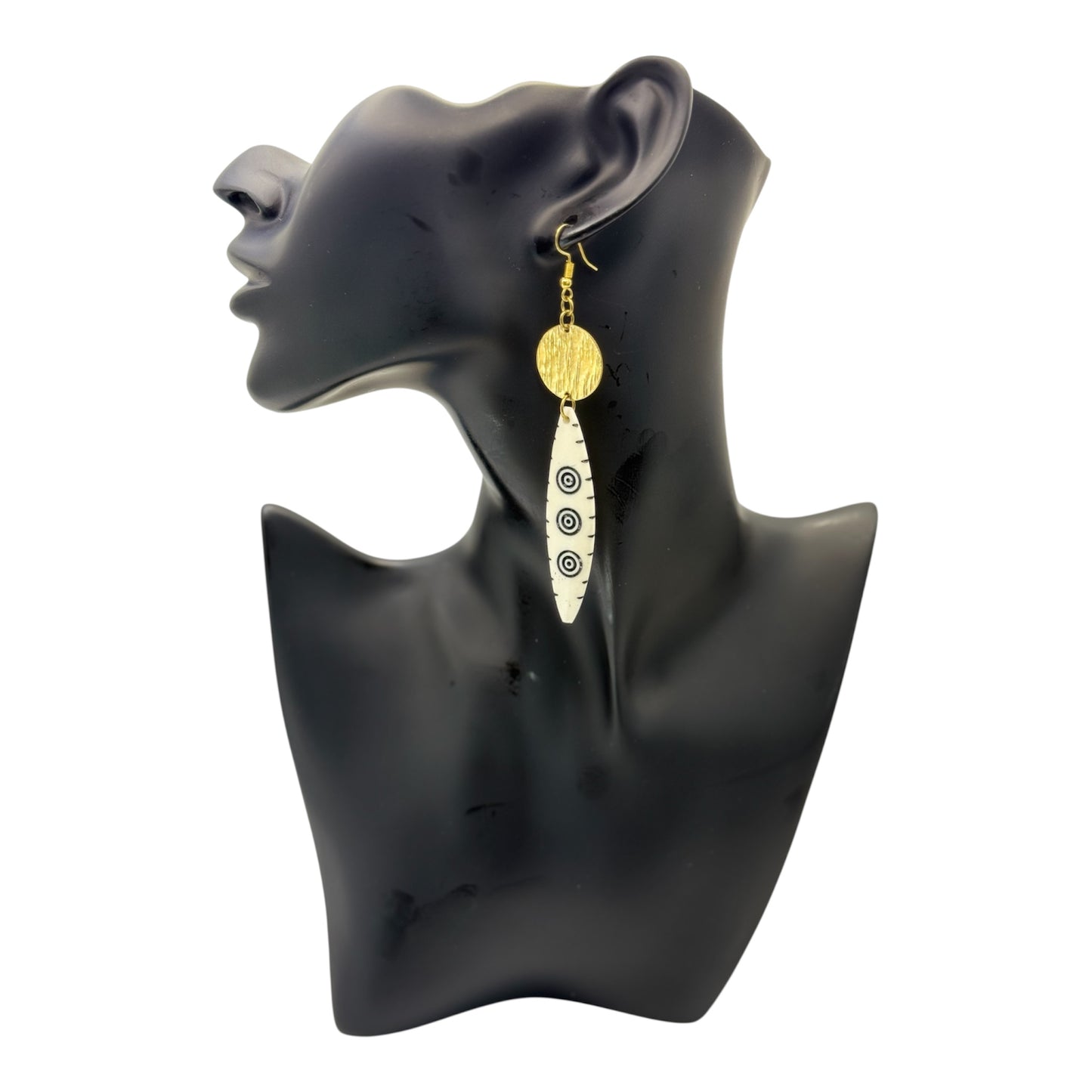 Golden Sun Disc Earrings