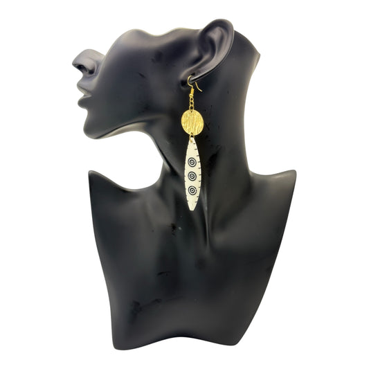 Golden Sun Disc Earrings
