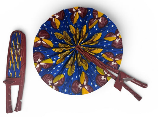 Kakum Ankara & Leather Fan