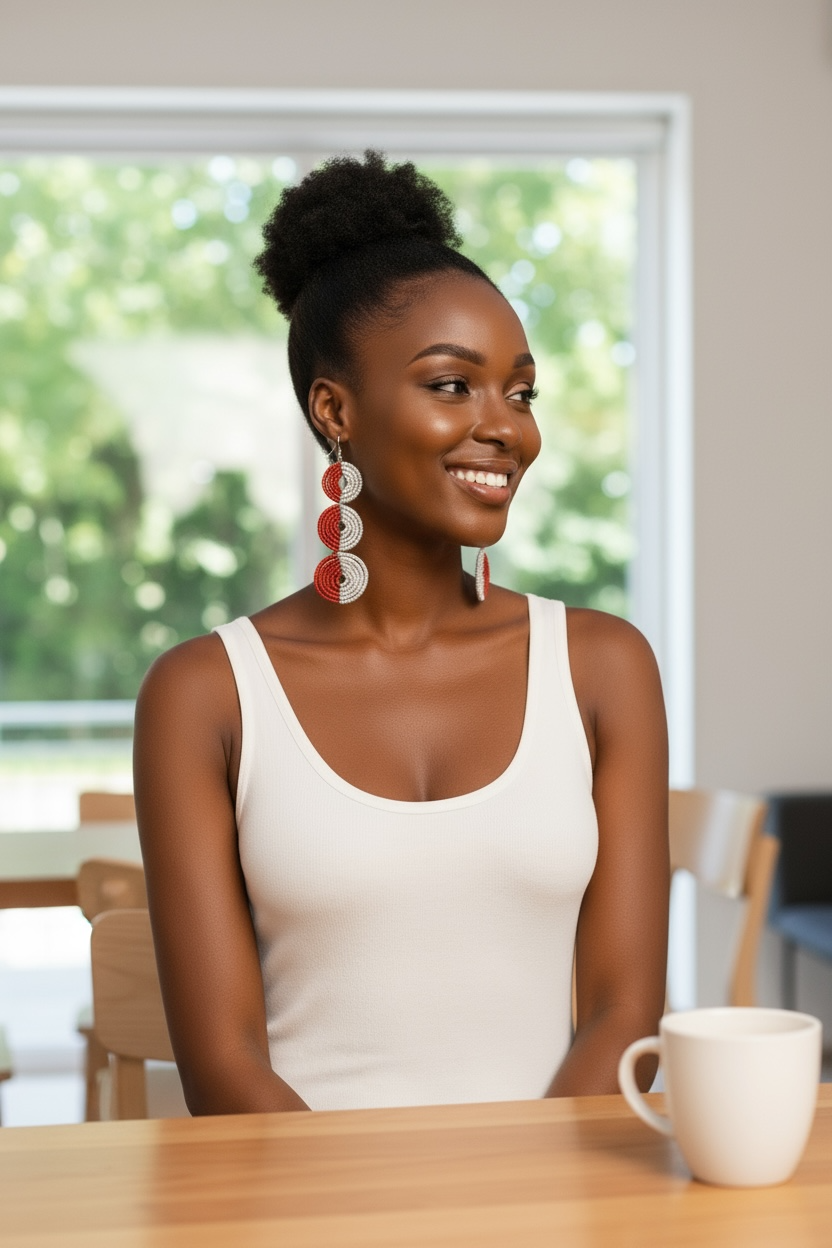 Triple Drop Beaded Circles (Available in multiple colors)