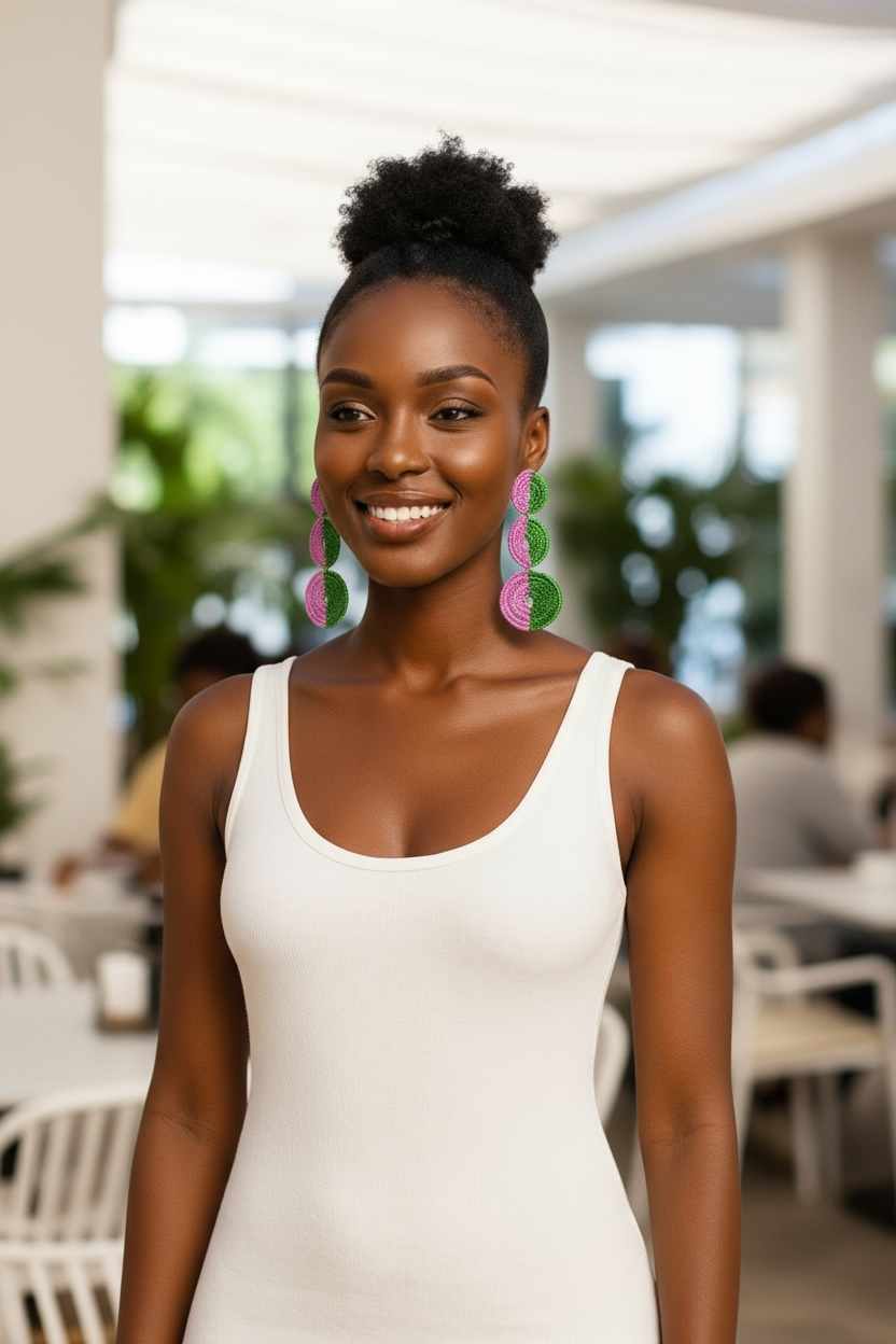 Triple Drop Beaded Circles (Available in multiple colors)