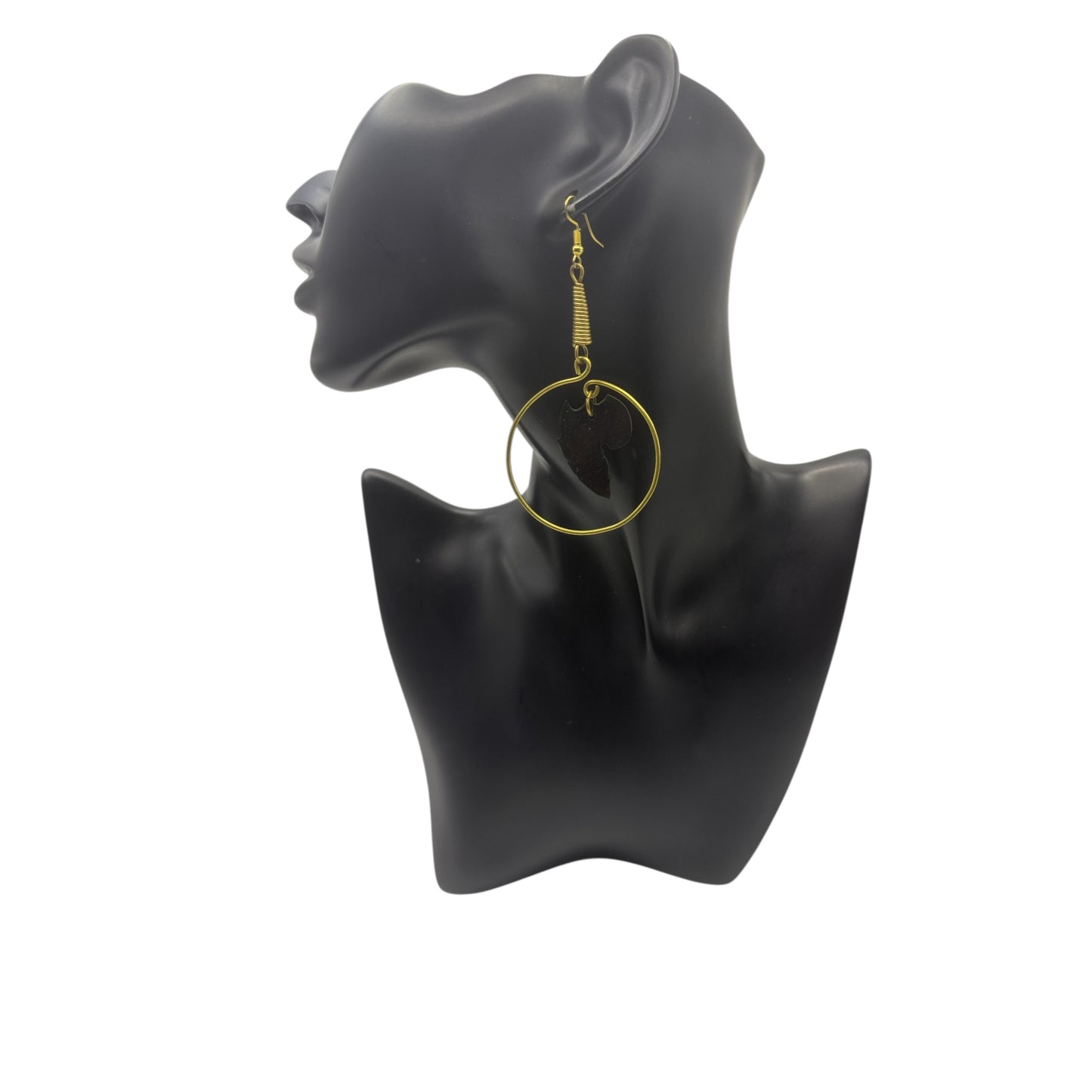 Golden Silhouette Hoop Earrings