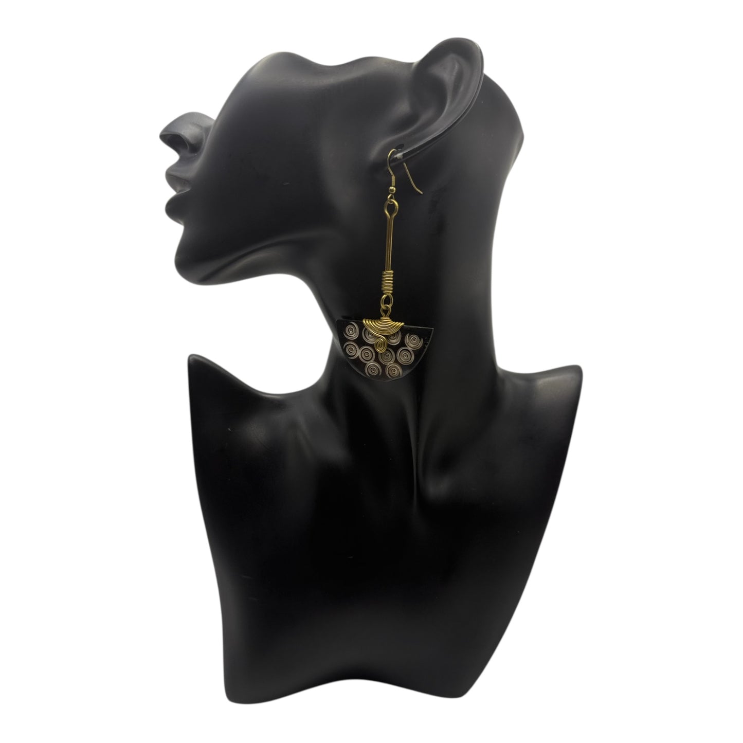 Golden Crest Fan Earrings