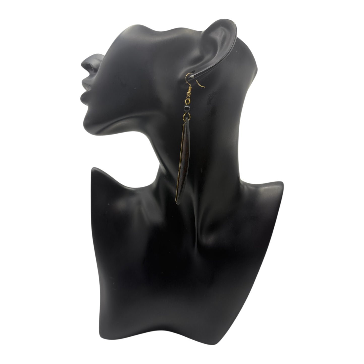 Midnight Taper Horn Earrings