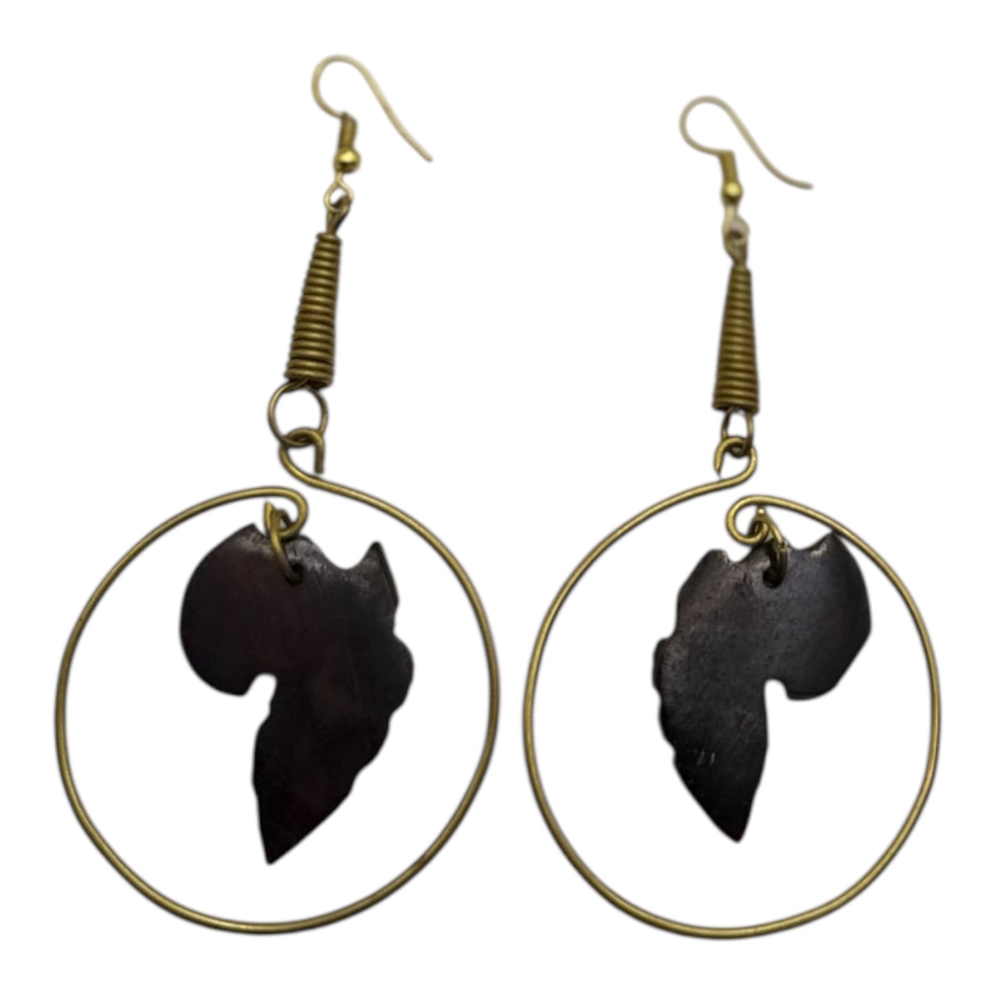 Golden Silhouette Hoop Earrings