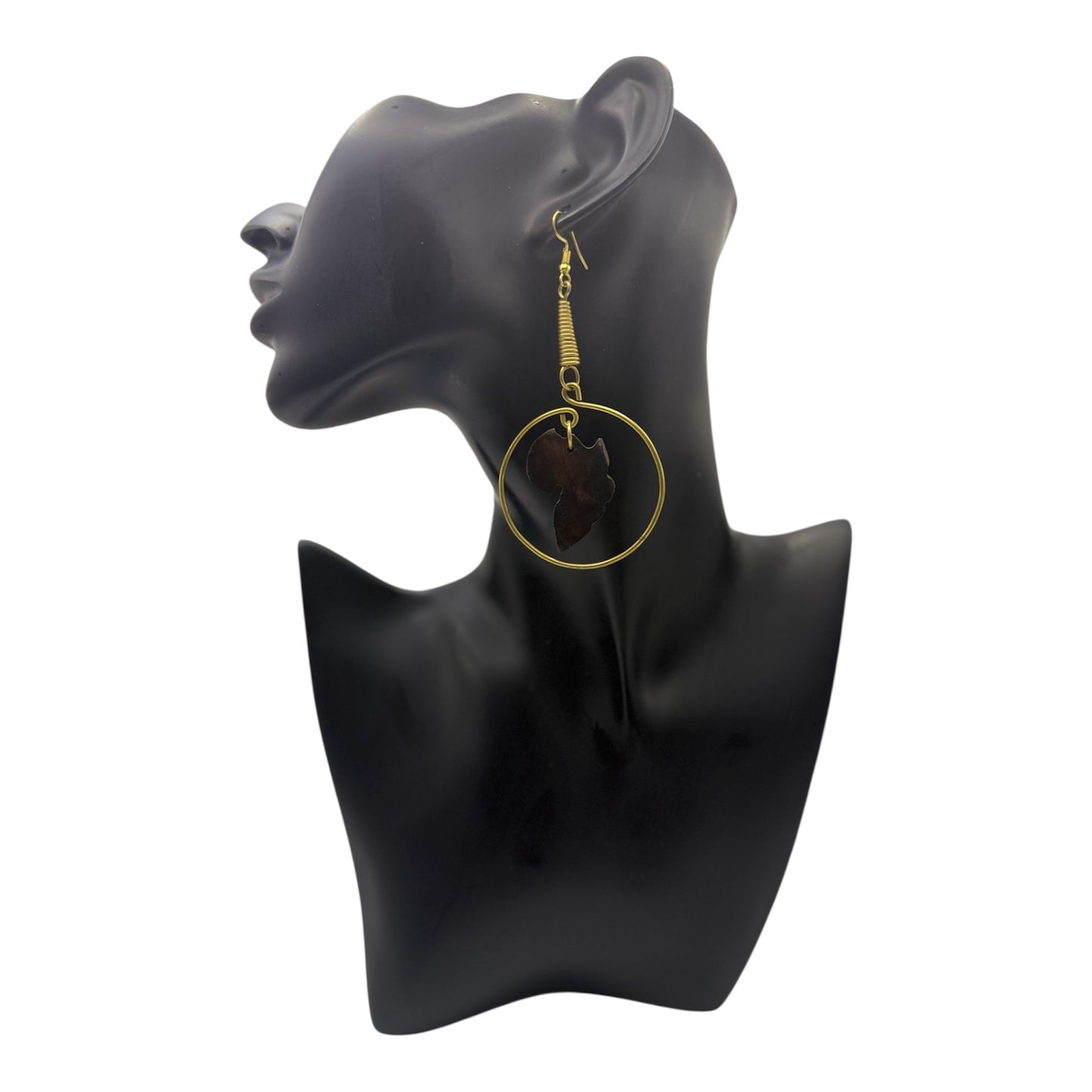 Golden Silhouette Hoop Earrings