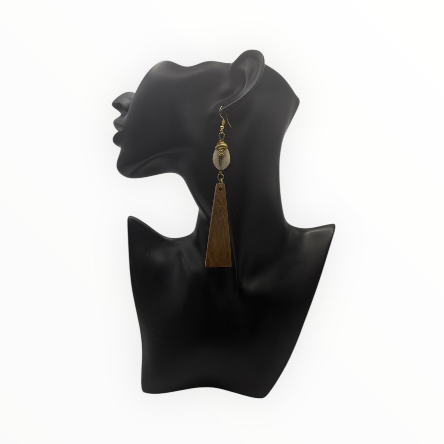 Cowry Shell and Wooden Drop