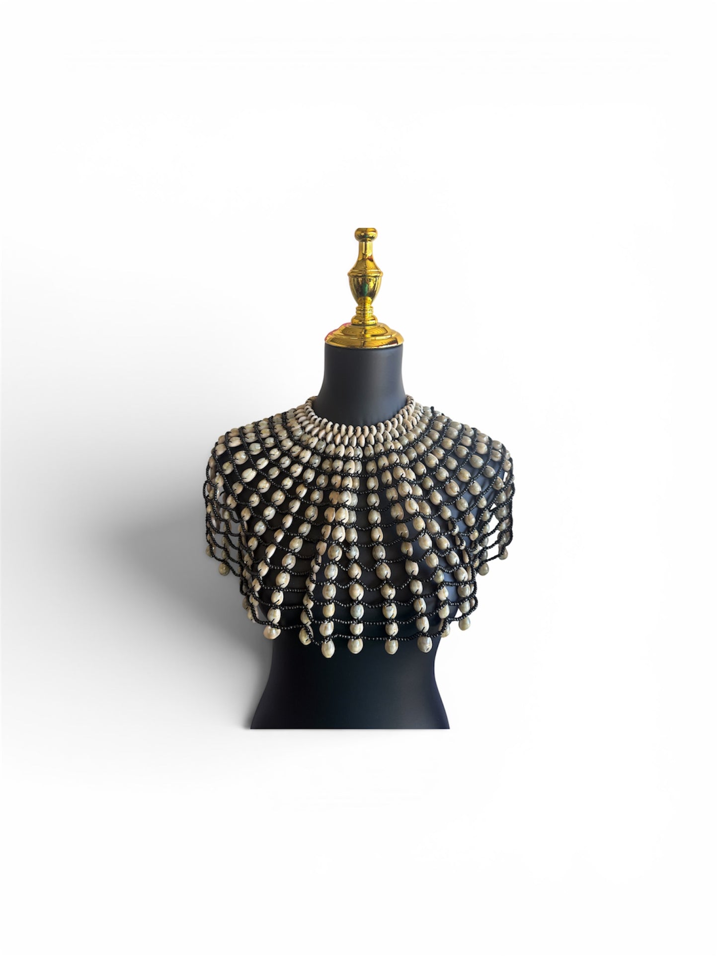 Cowrie Shell Statement Cape Collar