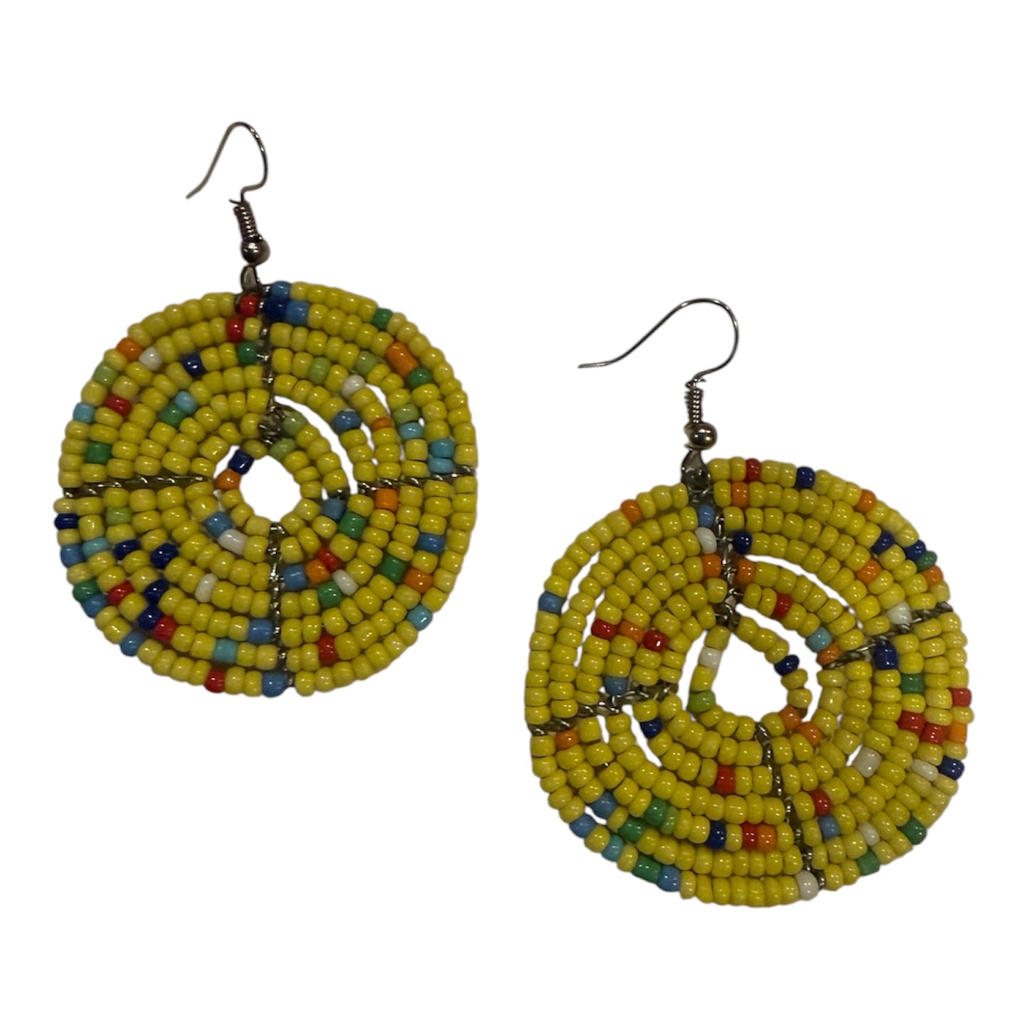 Beaded Circles- With Colored Dots