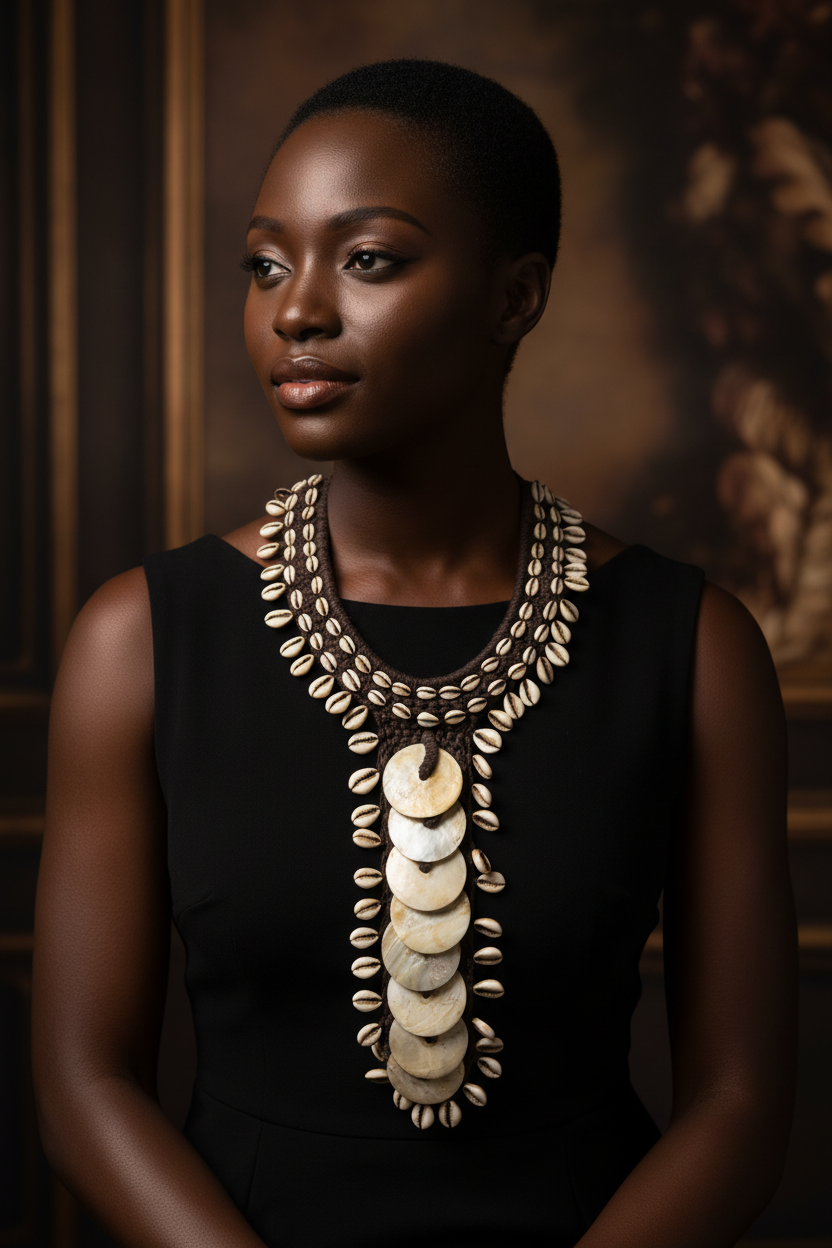 Luxury South African Shell Necklace Lifestyle