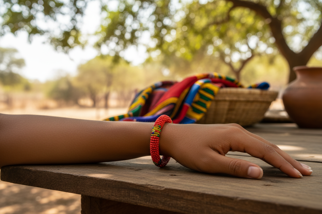 Maasai Beaded Bracelet Lifestyle