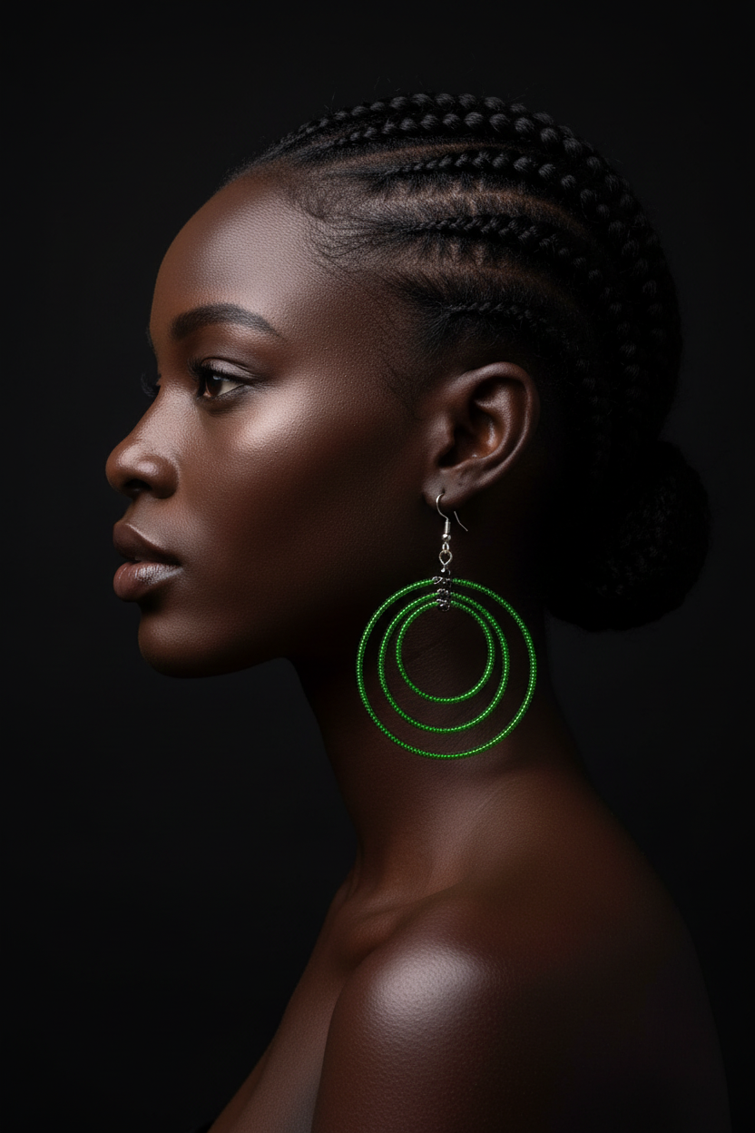 Premium Maasai Beaded Hoops 4